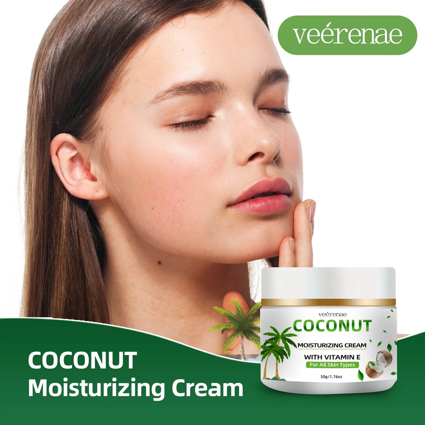 Vérenae Coconut Cream – Hydrating Firming Face Moisturizer