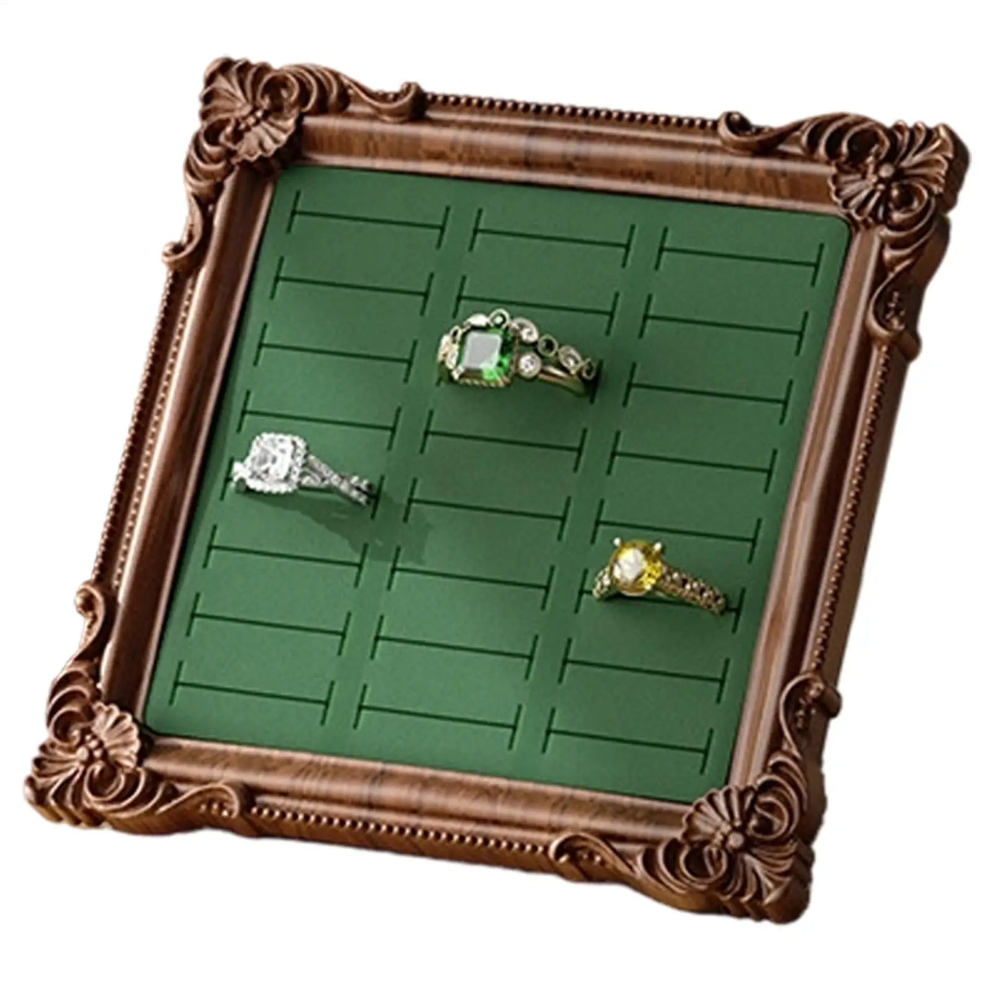 Vintage Ring Holder European Jewelry Organizer Aesthetic Trinket Stand for Bedroom Wedding Vanity Cabinet Counter Showcase Peaceful Pleasures Health and Wellness