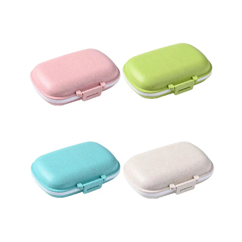 Mini Portable Pills Organizer Case 8 Grids Pill Box Tablet Storage Container Weekly Medicine Pill's Box Pill Case Drug Dispense Peaceful Pleasures Health and Wellness