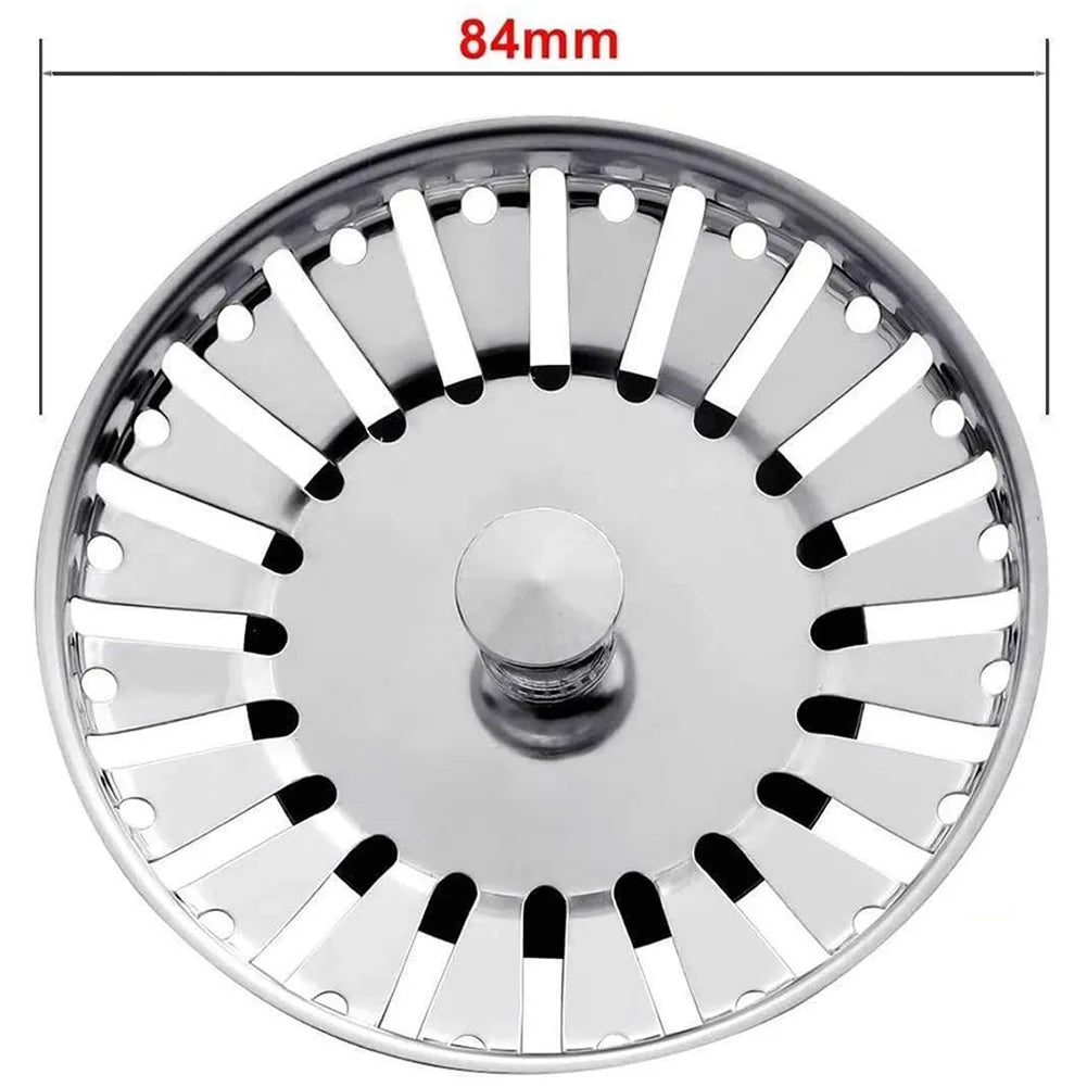 Kitchen Sink Strainer Stopper Stainless Steel Waste Stainer Bathroom