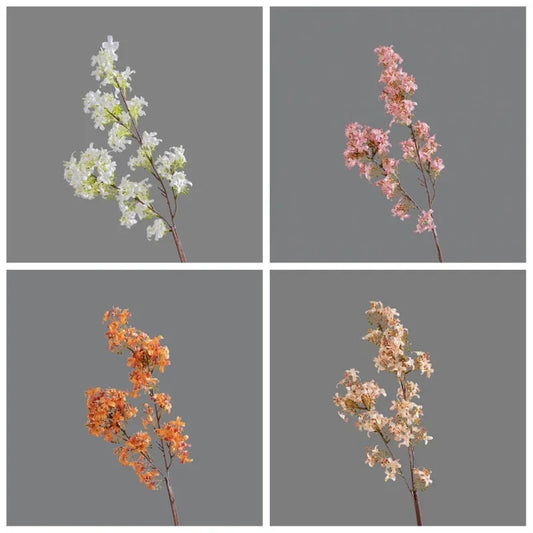 Silk Artificial Lilac Flower Branch 73cm – Faux Murraya Décor Artificial Flower Branch Peaceful Pleasures Health and Wellness