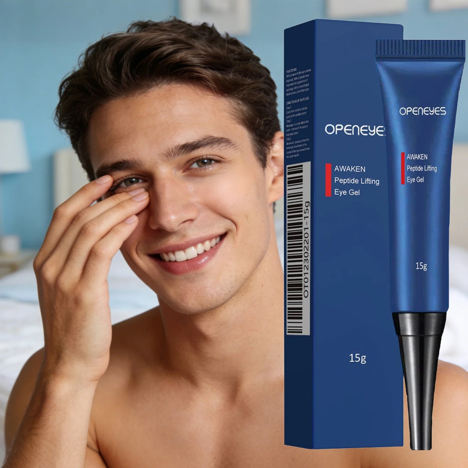 Retinol Eye Cream Fade Eye Bags Smooth Wrinkles Reduce Dark Circles Lift Firm Skin Hydrate Nourish Men Daily Use Eye Firm Cream Peaceful Pleasures Health and Wellness