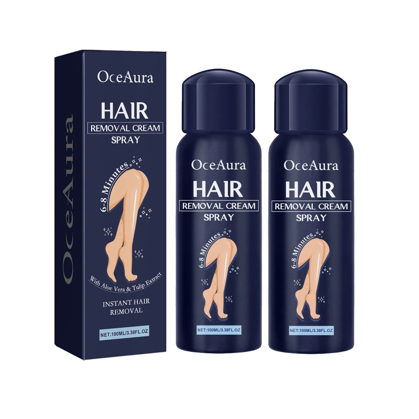 Eelhoe Hair Removal Spray – Aloe Vera, Fast-Acting, 100ml