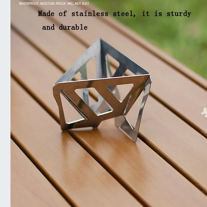 Coffee Drip Stand Portable Outdoor Camping Stainless Steel Folding Funnel Filter Cup Coffee Stove Coffee Grounds Filter Peaceful Pleasures Health and Wellness