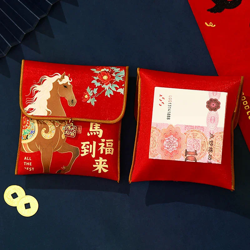 2026 Year of the Horse Fabric Red Envelope | Lucky Money Bag