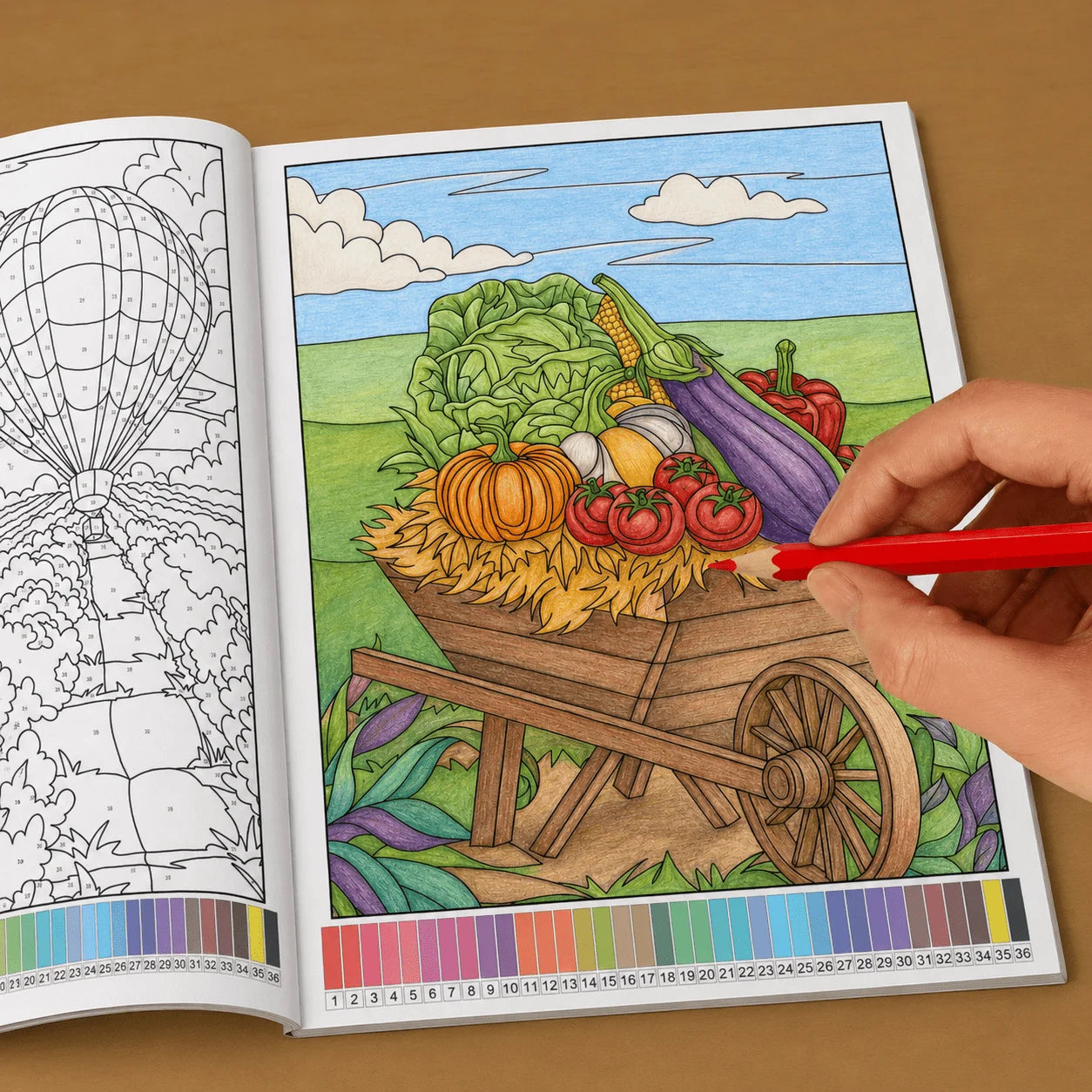 Number Coloring Book Adults 32 Pages Mandala Flower Animal Patterns