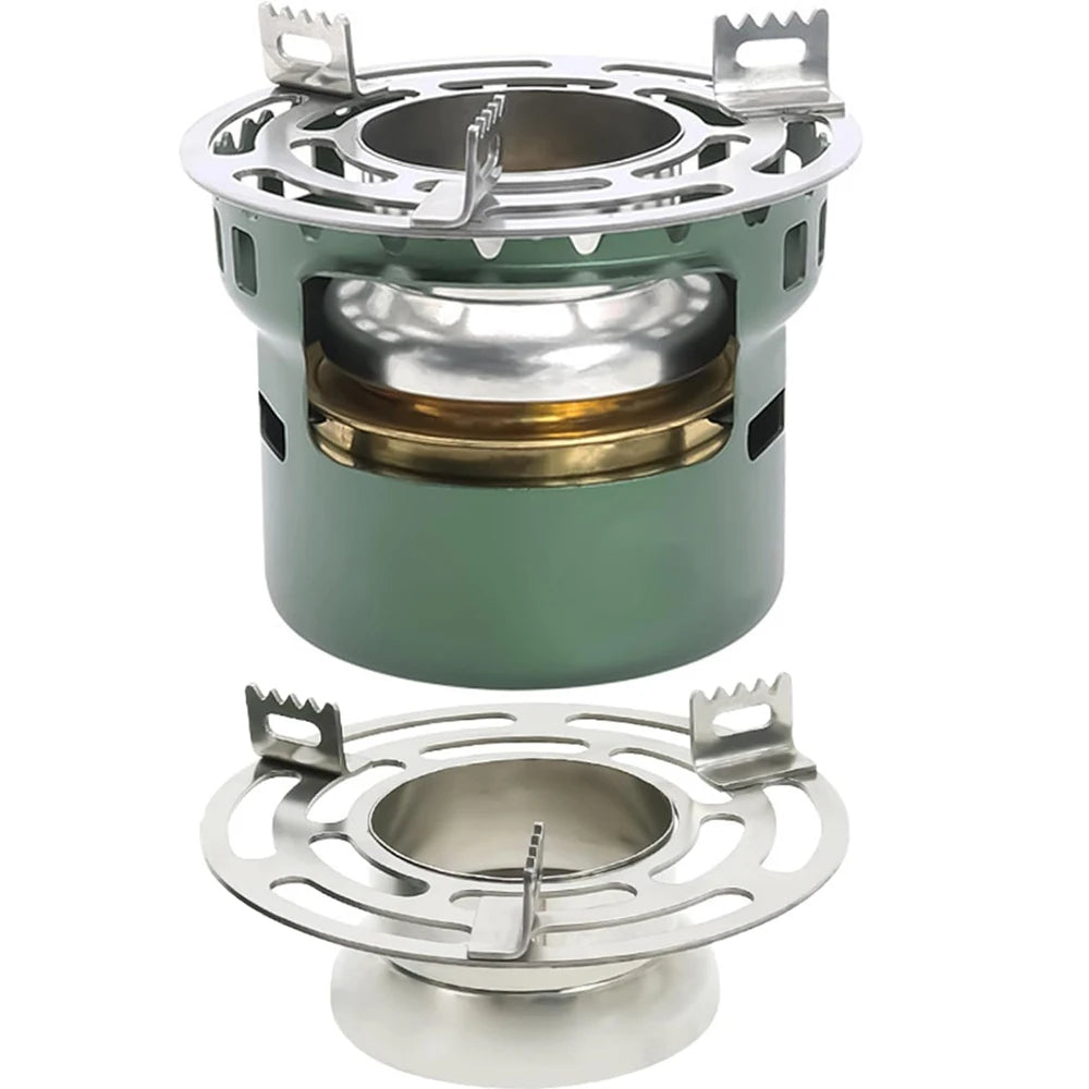 Mini Alcohol Stove Spirit Burner with Pot Stand, Portable Camping Stove,Outdoor Camping Burner for BBQ Cooking Picnic Peaceful Pleasures Health and Wellness