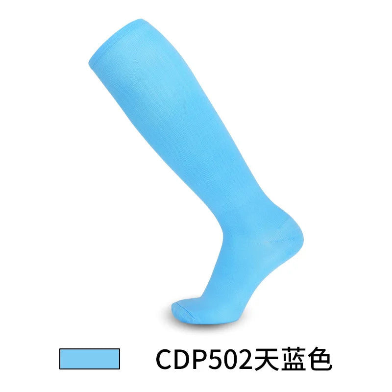 Solid Thin High Training Soccer Socks Men's Long Socks Children's Knee Socks Peaceful Pleasures Health and Wellness football socks 6 foot leghth18-23.5