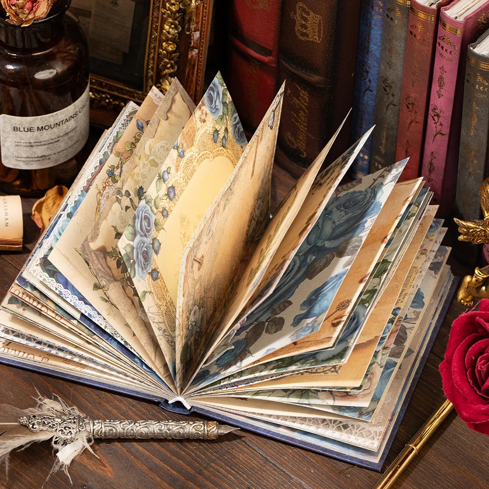 Rose Manor Stamping Notebook Moon Falling Old Book Series Retro