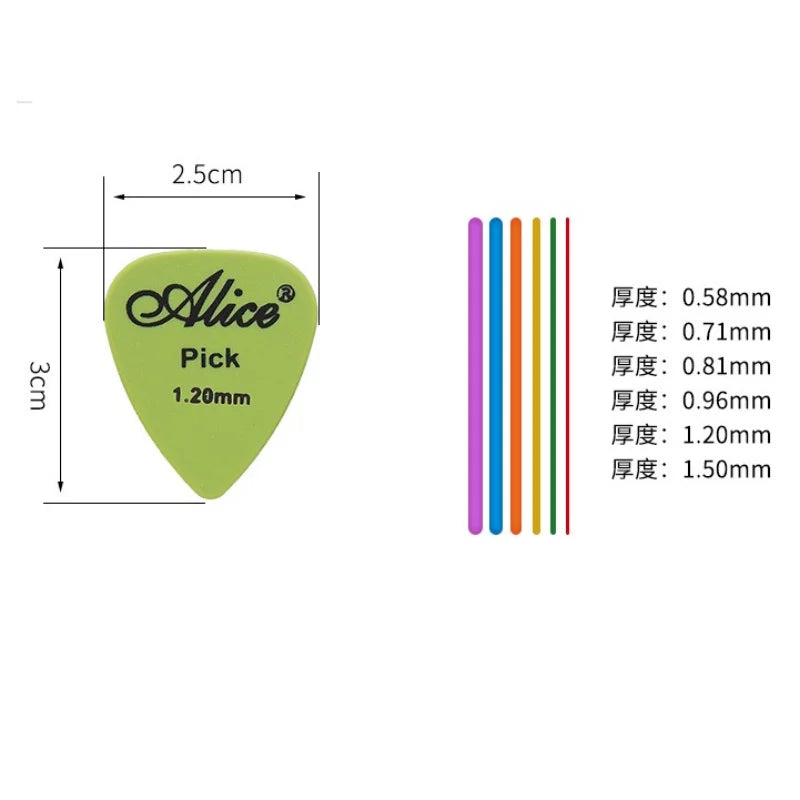 Alice Celluloid Guitar Picks Plectrum Mediator Gauge 0 46 71 81 96 1