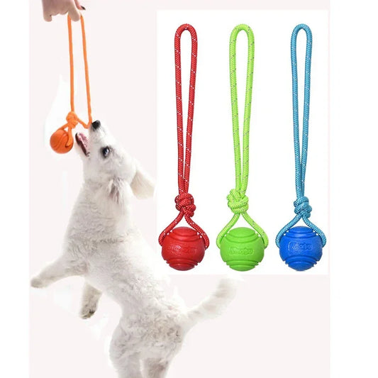 Cotton Rope Ball Dog Toy – Interactive Tug, Fetch & Chew Interactive Dog Toy Peaceful Pleasures Health and Wellness