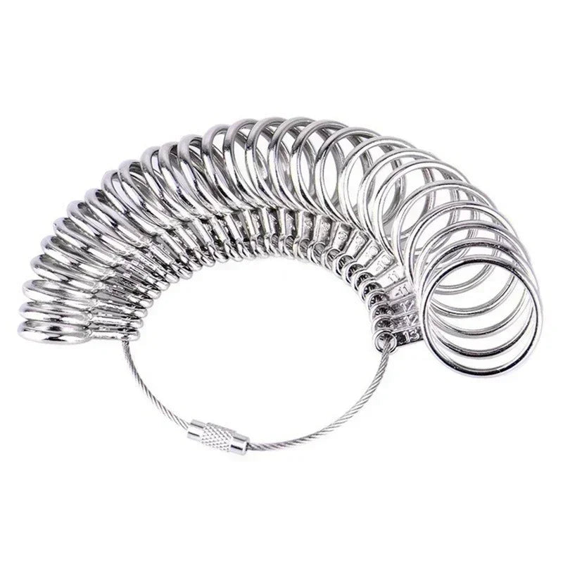 Metal Ring Sizer Measuring Tool Set – Mandrel & Finger Gauge Jewelry Making Tool Peaceful Pleasures Health and Wellness A