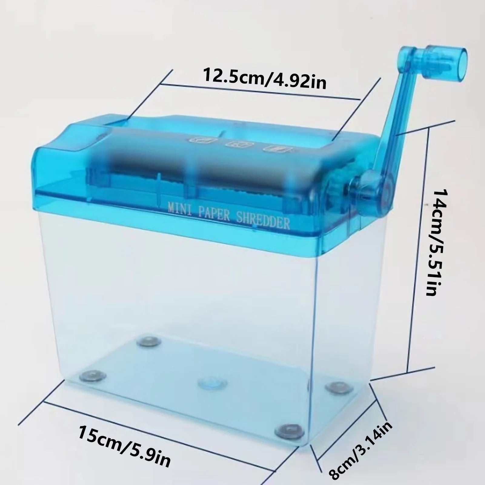 Portable Manual Paper Shredder Easy to Use with Transparent Plastic Window Bin Suitable for Home Office Shelf Peaceful Pleasures Health and Wellness