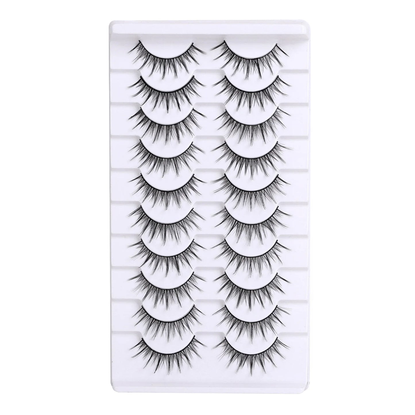3D Fluffy False Eyelashes – 10 Pairs Full Strip Lashes