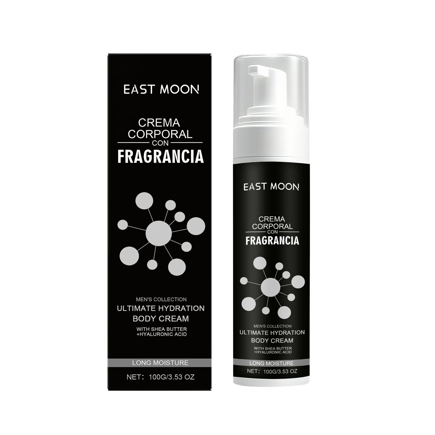 East Moon Men's Scented Body Cream Sandalwood Extract Non Greasy Fast Absorbing Improves Skin Texture Elasticity For Dry Skin Peaceful Pleasures Health and Wellness 1 Pcs