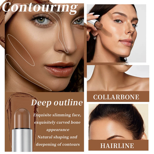 Face Contouring Bronzer Stick Multifunctional Highlighter Brightening Silkworm Blusher Rouge Cream Modify Concealer Pen Makeup Peaceful Pleasures Health and Wellness