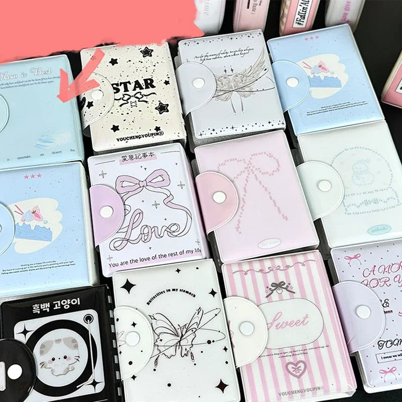 Mini Photo Card Album Book | PU Small Card Storage Binder