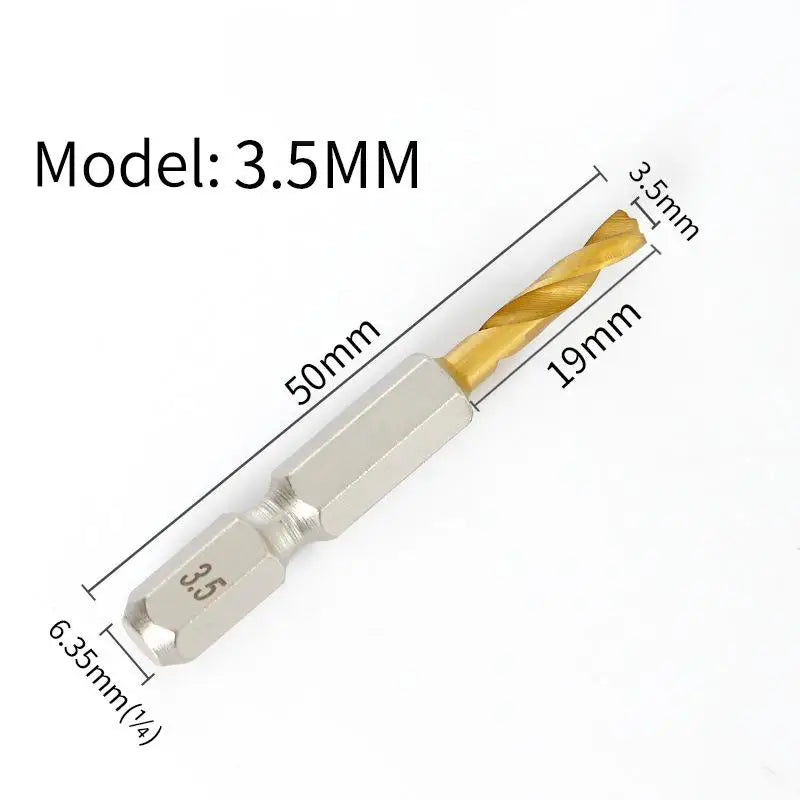 HSS Hex Shank Twist Drill Bits 2–10mm | Wood & Metal Twist Drill Bit Peaceful Pleasures Health and Wellness A4