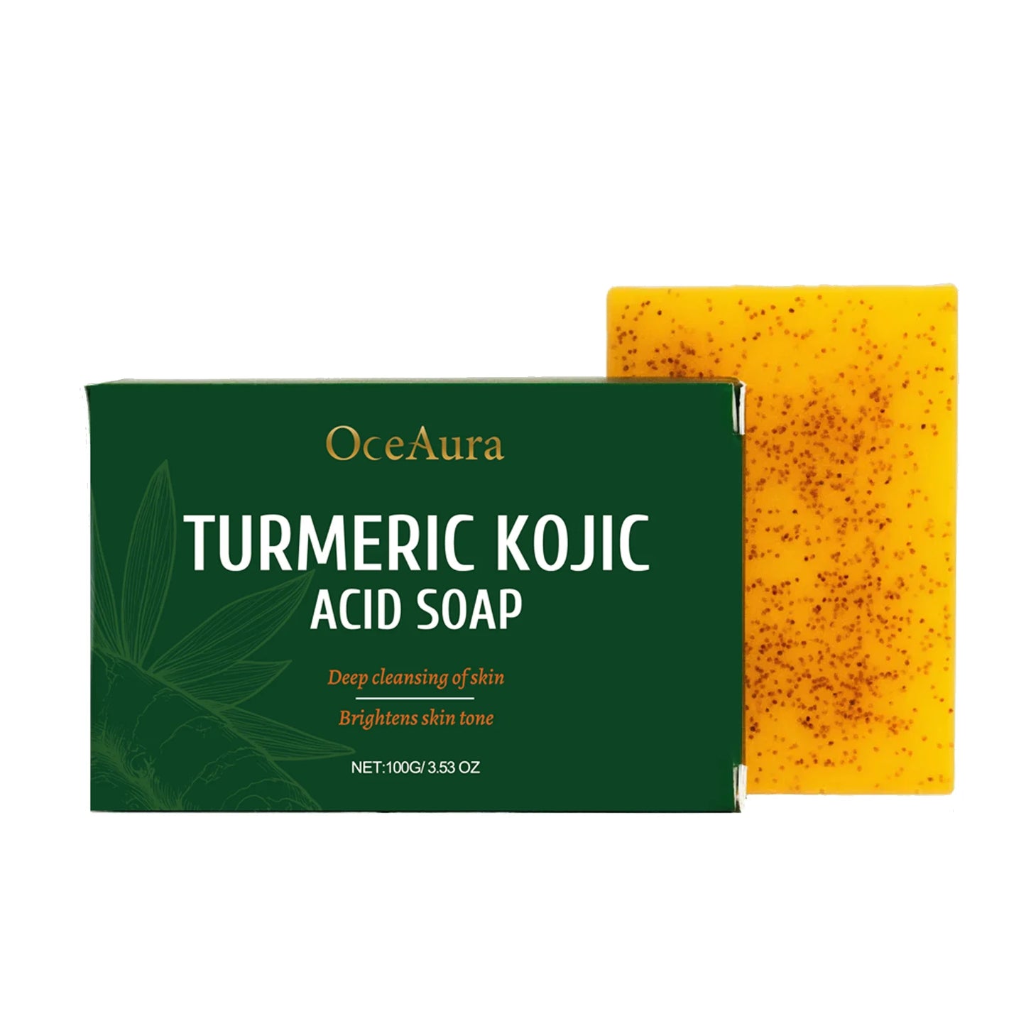 OceAura Turmeric & Kojic Acid Brightening Soap Bar 100g