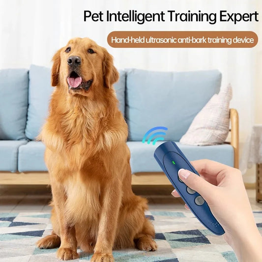 Ultrasonic Handheld Anti Barking Dog Training Device Silent Pet Behavior Control Tool with LED Indicator Peaceful Pleasures Health and Wellness