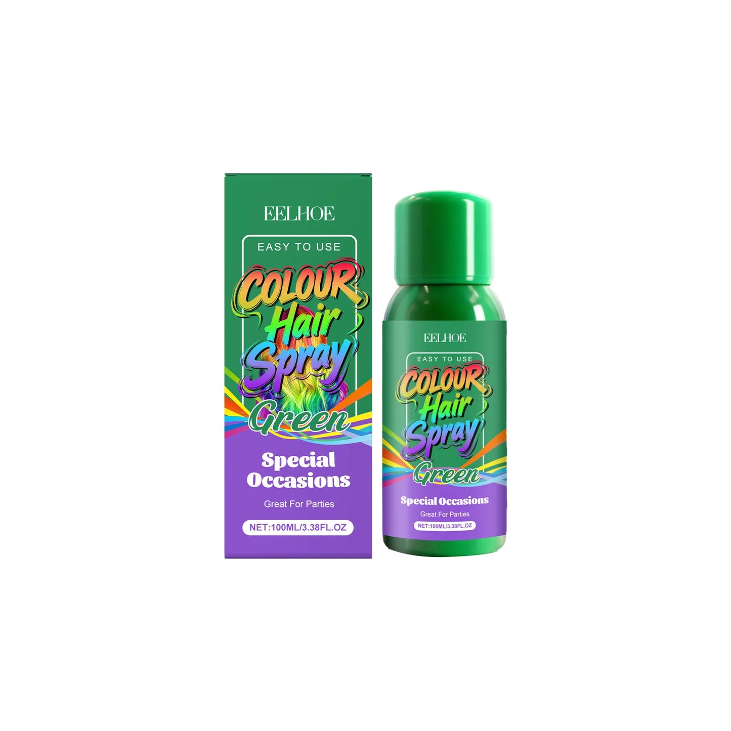 Green Temporary Hair Spray Quickly Create Vibrant Green Hair Color Convenient and Easy to Operate Fashionable Colour Hair Spray Peaceful Pleasures Health and Wellness