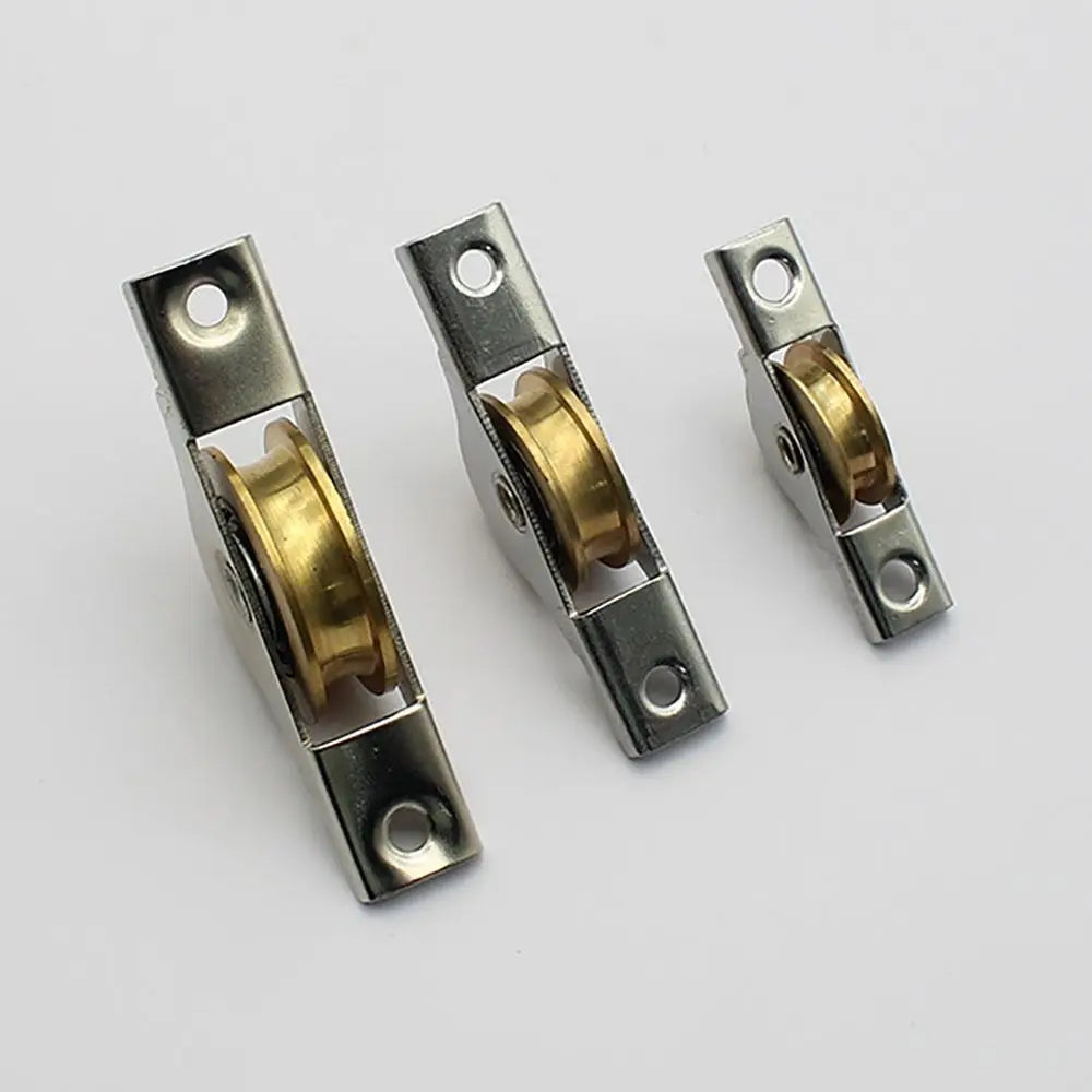 Portable Steel Barn Door Rollers Silver Iron Sliding Door Bottom Pulley Black Sliding Door Track Wheel Worker Peaceful Pleasures Health and Wellness
