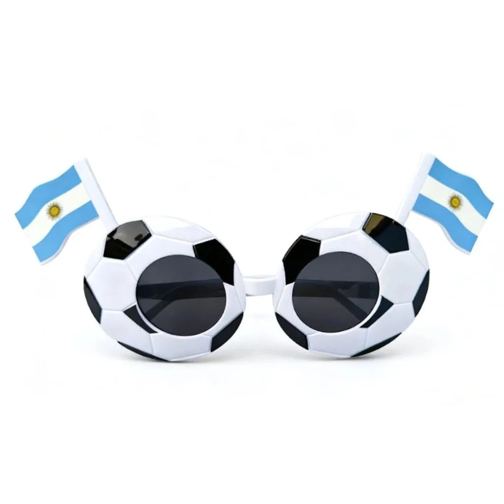 National Flag Soccer Sunglasses | 2026 Football Fan Party Gift Novelty Fan Sunglasses Peaceful Pleasures Health and Wellness Argentina One Size