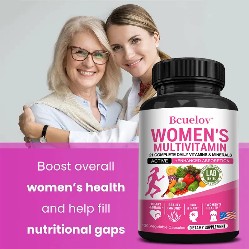 Women's Multivitamin Supplement Capsules - for Joints, Hair, Skin, Nails, Brain, Heart, Digestive and Immune Health Peaceful Pleasures Health and Wellness