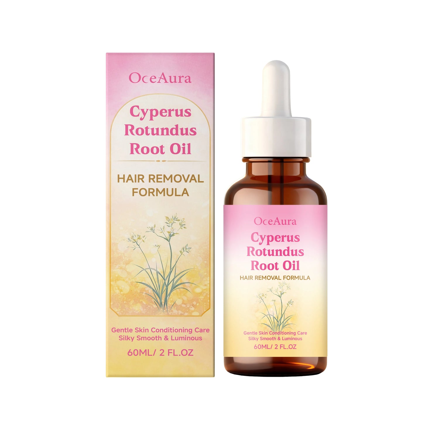 OceAura Cyperus Rotundus Hair Removal Oil – Growth Inhibitor