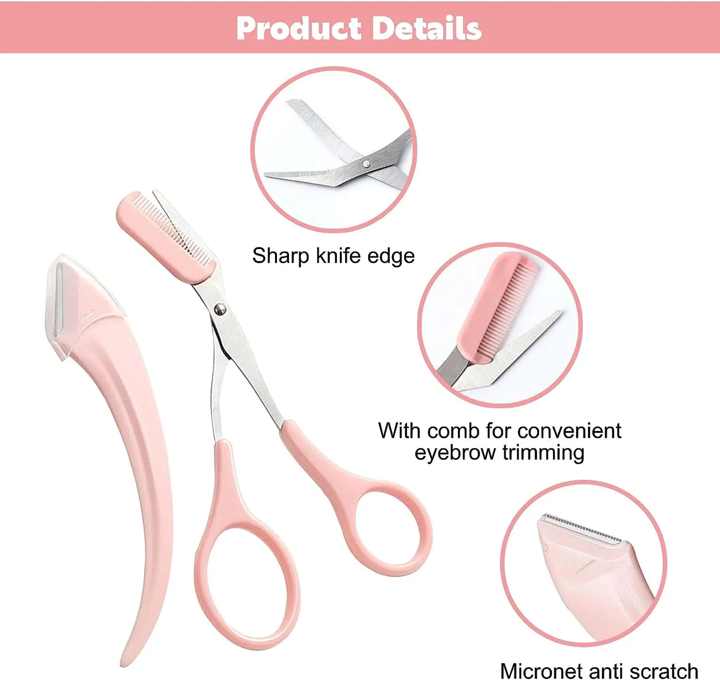 Professional Eyebrow Trimmer Razor with Comb for Women