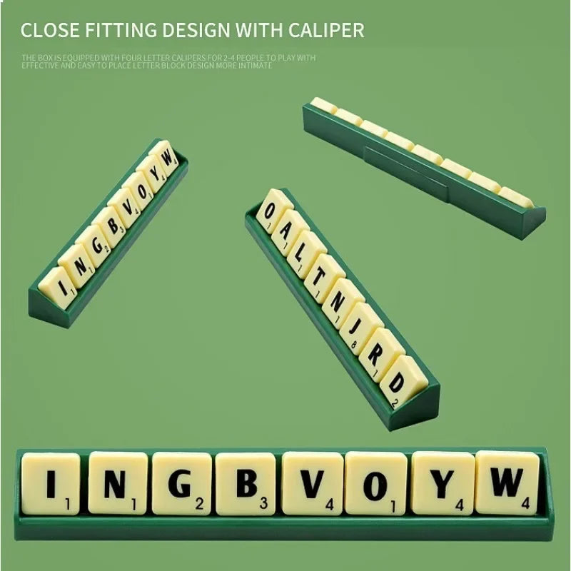 English Spelling Board Game – Alphabet Tile Puzzle for 2–4 Players