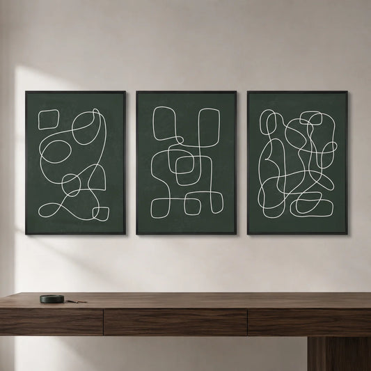 Abstract Minimalist Line Canvas Wall Art | Modern Poster Print Canvas Wall Art Print Peaceful Pleasures Health and Wellness