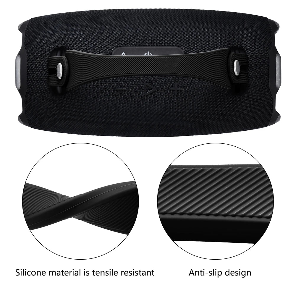 Speaker Handle Strap for JBL Xtreme 2/ Xtreme 3/Xtreme 4 BT Speaker Silicone Detachable Speaker Grip Tape Screws Handle Strap Peaceful Pleasures Health and Wellness