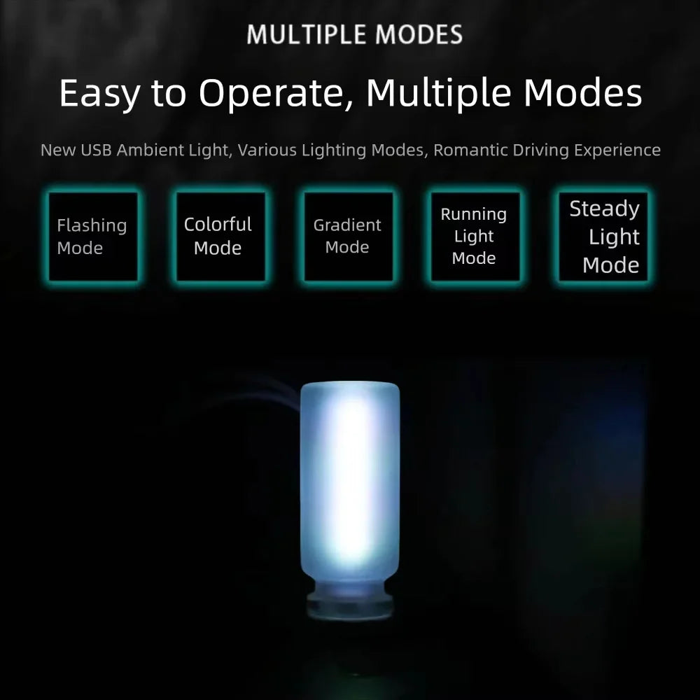 USB LED Filament Atmosphere Night Light | Touch Control Glass Lamp