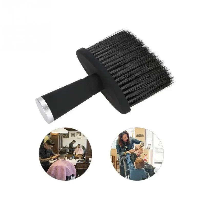 Men Beard Brush Black Handle Soft Nylon Bristles Neck Face Duster Barber Hair Clean Salon Styling Tool for Haircut Grooming Peaceful Pleasures Health and Wellness