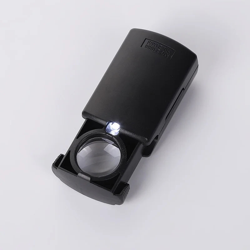30X Jewelry Magnifying Glass Led Foldable Magnifier Lens Diameter 21Mm Pocket Illuminated Loupe for Coin Stamps Watch Repair Peaceful Pleasures Health and Wellness