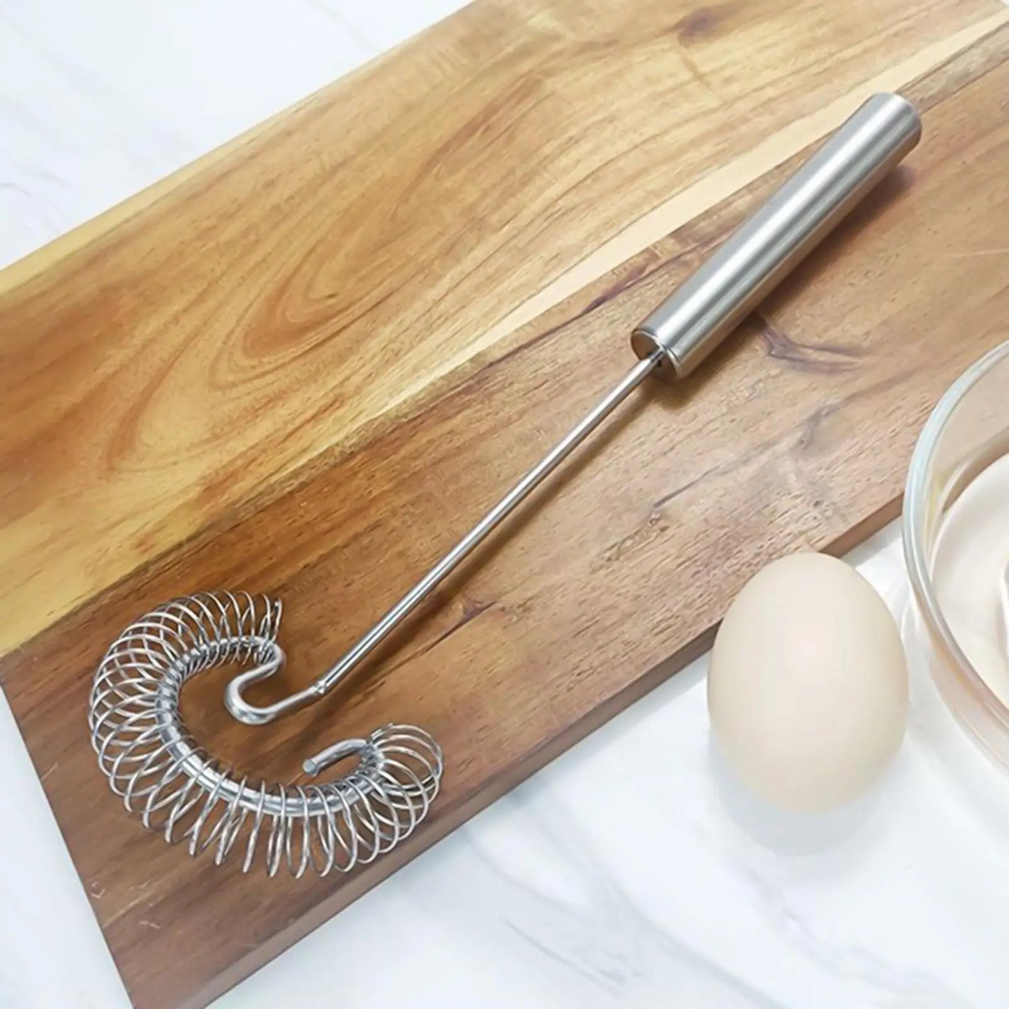 Stainless Steel Spiral Egg Whisk - Cooking Wire Beater for Mixing, Blending, Stirring, Whipping & Beating, for Kitchen Baking Peaceful Pleasures Health and Wellness