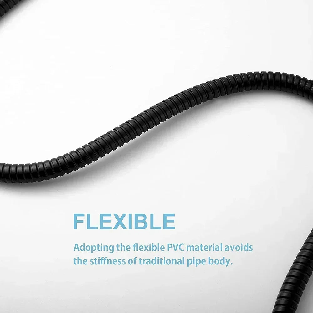 1.5/2M Black SUS 304 Flexible Shower Hose Long Bathroom Shower Water Hose Extension Plumbing Pipe Pulling Tube Bath Accessories Peaceful Pleasures Health and Wellness