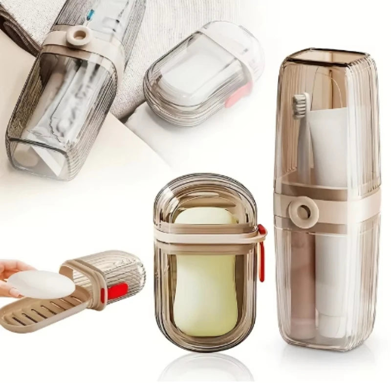 Portable Soap Holder Toothbrush Case Durable Plastic Travel Essentials, Easy-Clean Gym & Bathroom Accessories Peaceful Pleasures Health and Wellness