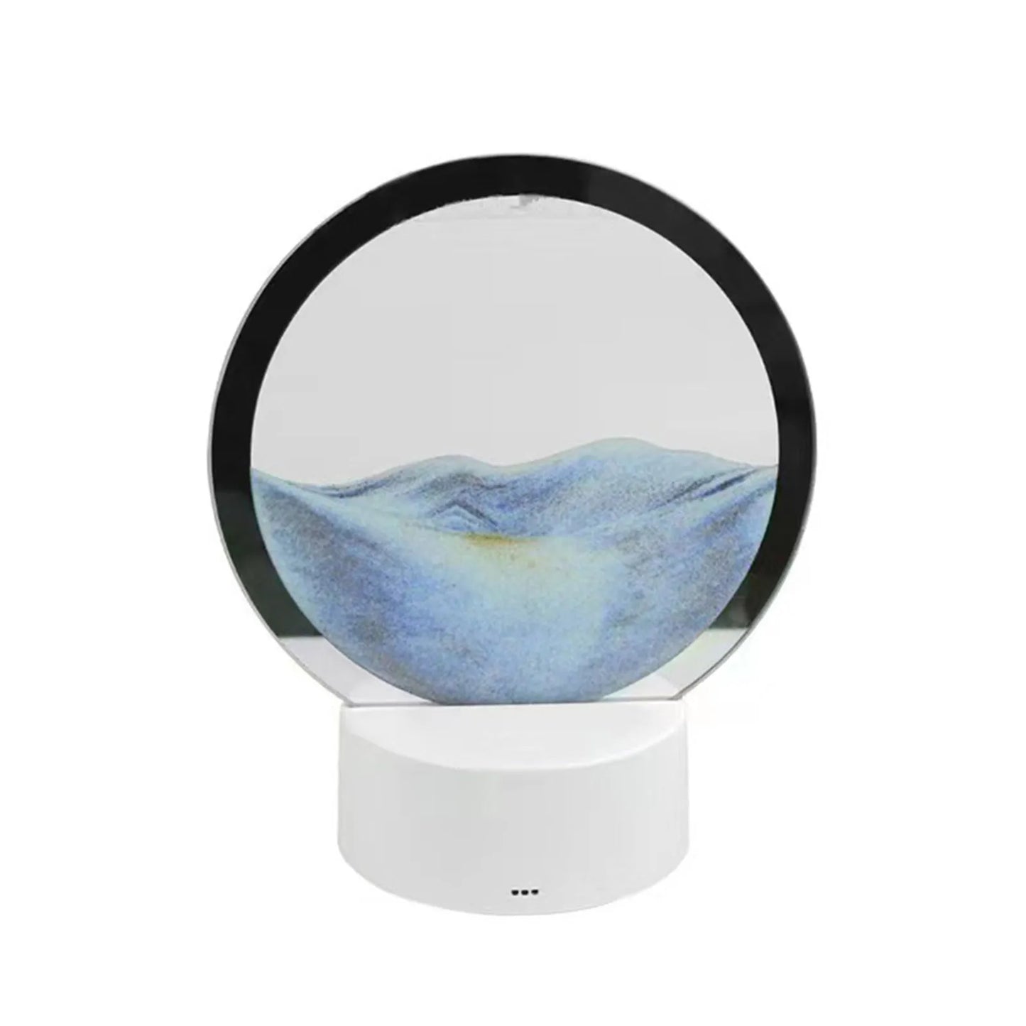 Moving Sand Art Picture Round Table Lamp 3D Dynamic Painting Night