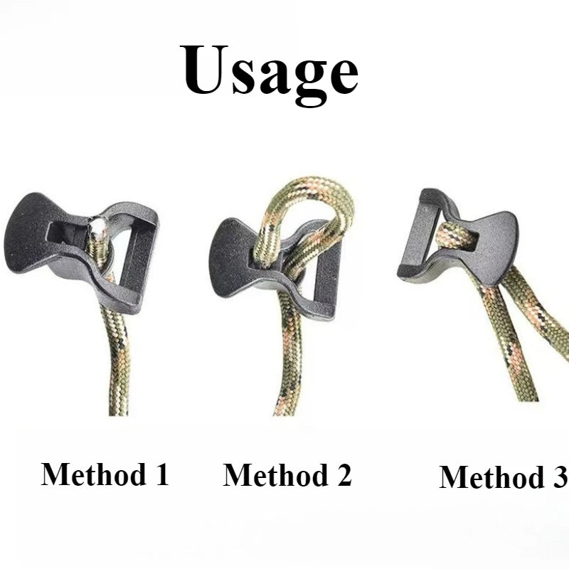 10-Pack Tent Guyline Tensioners | Cord Rope Tighteners for Camping Guyline Tensioners Peaceful Pleasures Health and Wellness