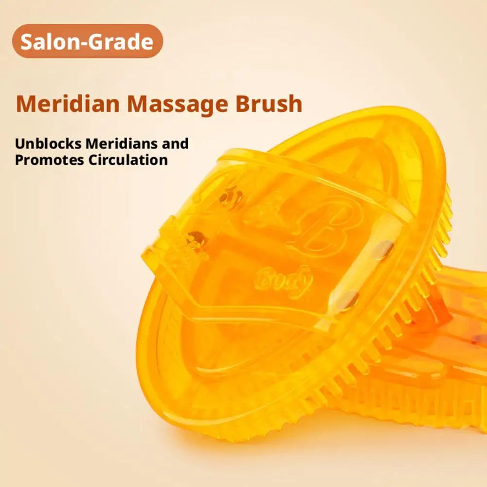 Handheld Silicone Meridian Massage Brush – Body & Leg Scraping