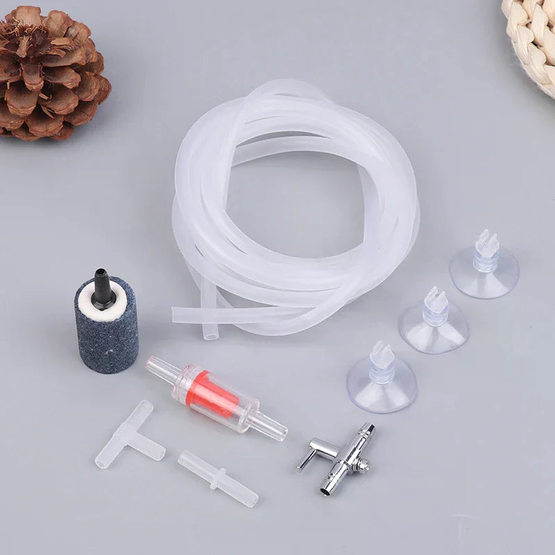 Aquarium Air Pump Kit – Air Stone, Aerator, Check Valve & Tube