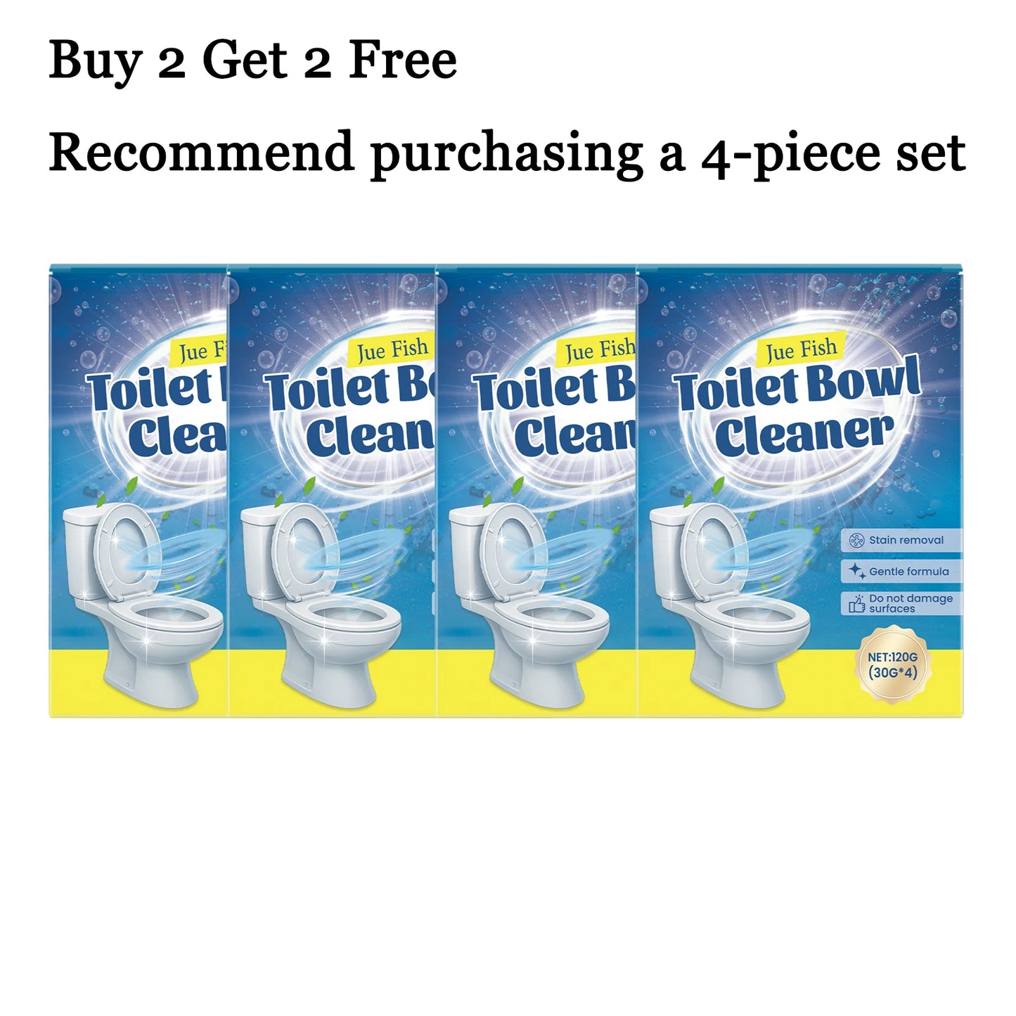 Jue-Fish 120g Toilet Cleaning Powder – Remove Stains & Odors