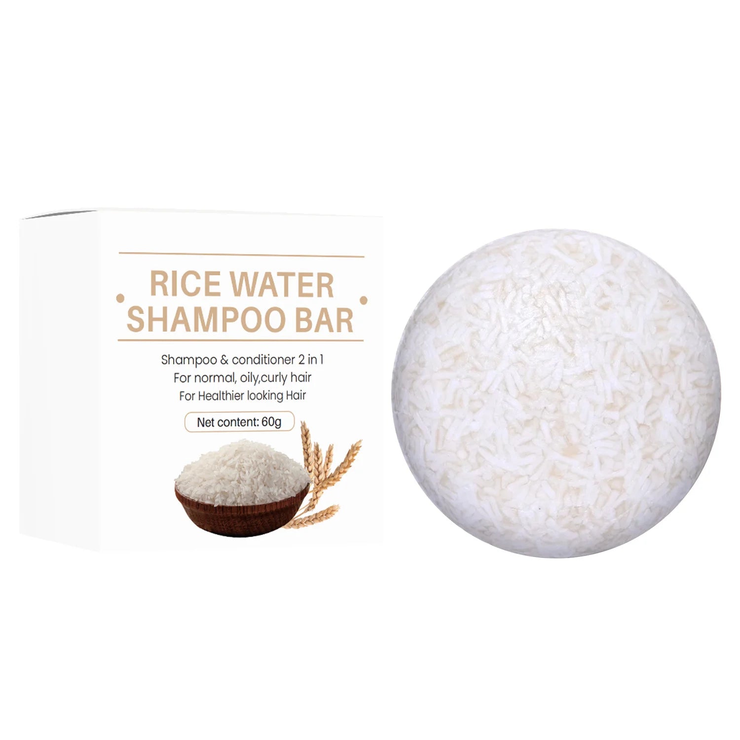 Organic Rice Protein Shampoo Soap Bar – Hair Growth Peaceful Pleasures Health and Wellness 60g