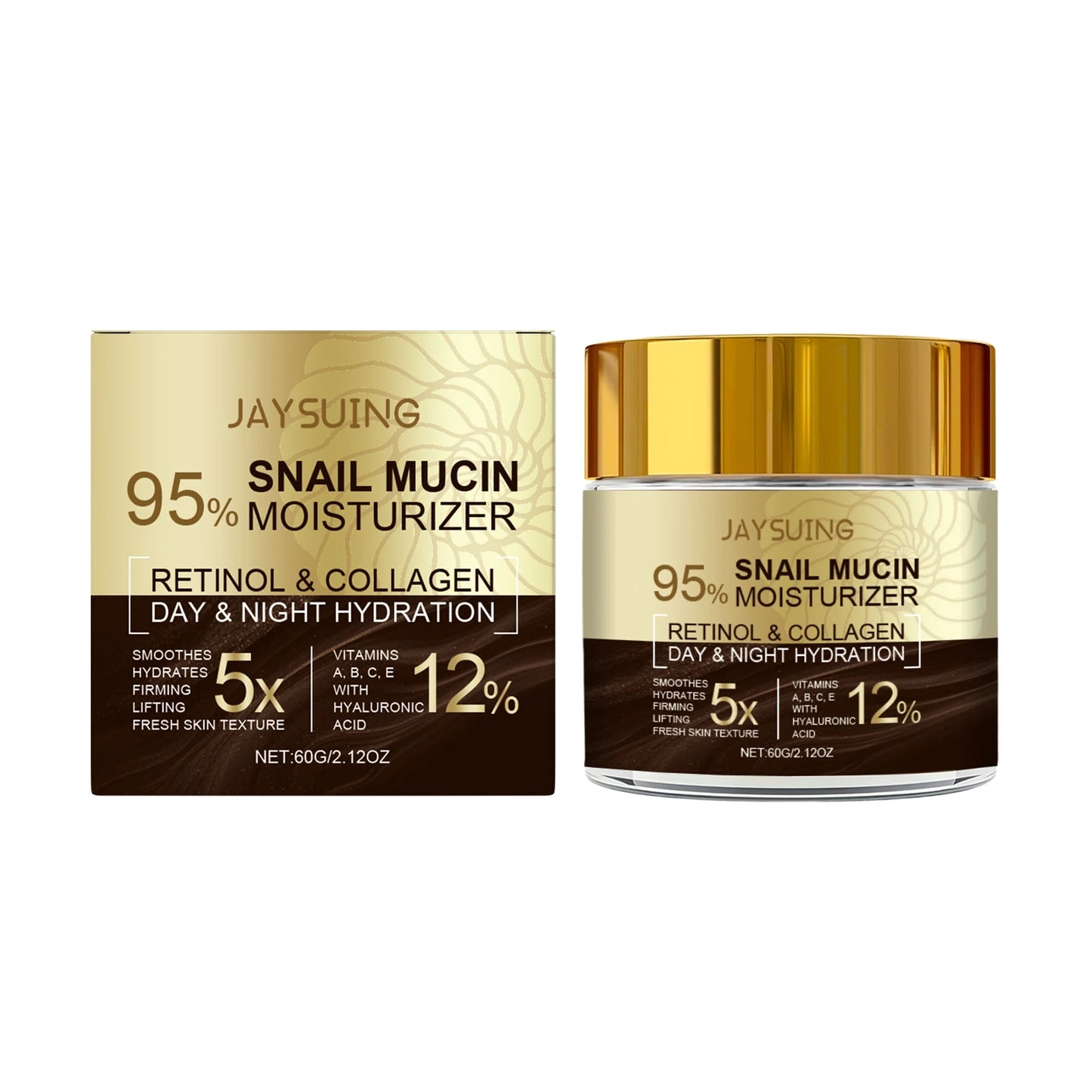 Snail Moisturizing Cream for Anti-Aging and Skin Nourishment Peaceful Pleasures Health and Wellness 60g boxed 60g