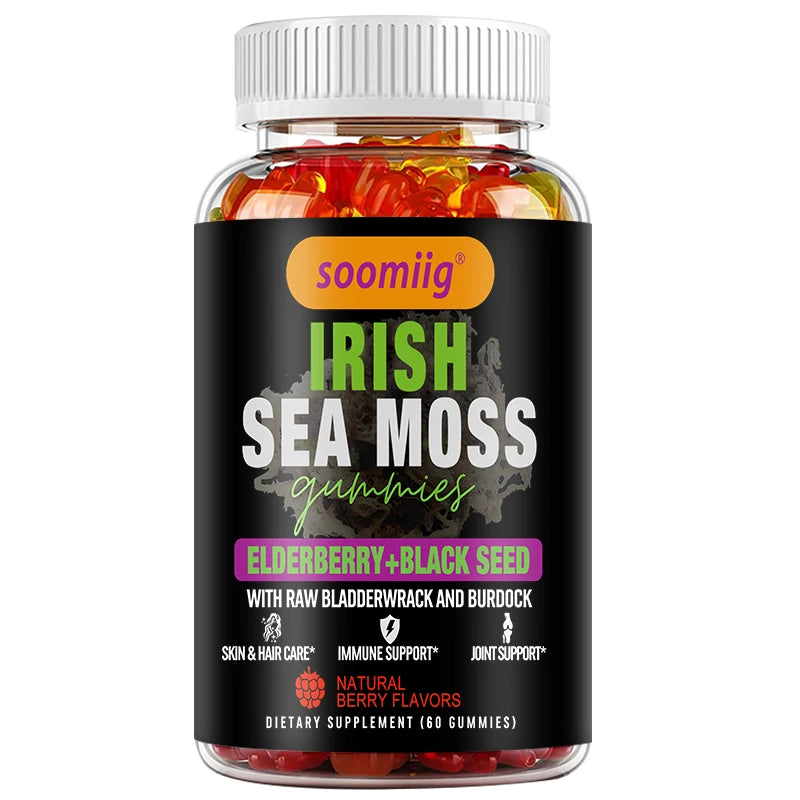 Sea Moss Gummies – Irish Sea Moss, Elderberry & Black Seed
