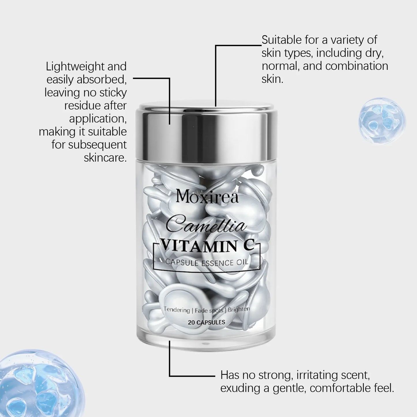 Hyaluronic Acid Face Essence Capsules – 20pc Night Serum