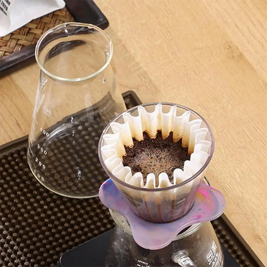 Coffee Filter Holder Resin Rainbow Portable Coffee Maker Pour Over Coffee Maker Coffee Dripper Brewer Glass Coffee Pot Decanter Peaceful Pleasures Health and Wellness