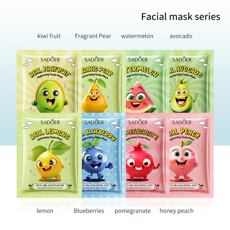 SADOER Hyaluronic Acid Collagen Sheet Mask 5-Pack | K-Beauty